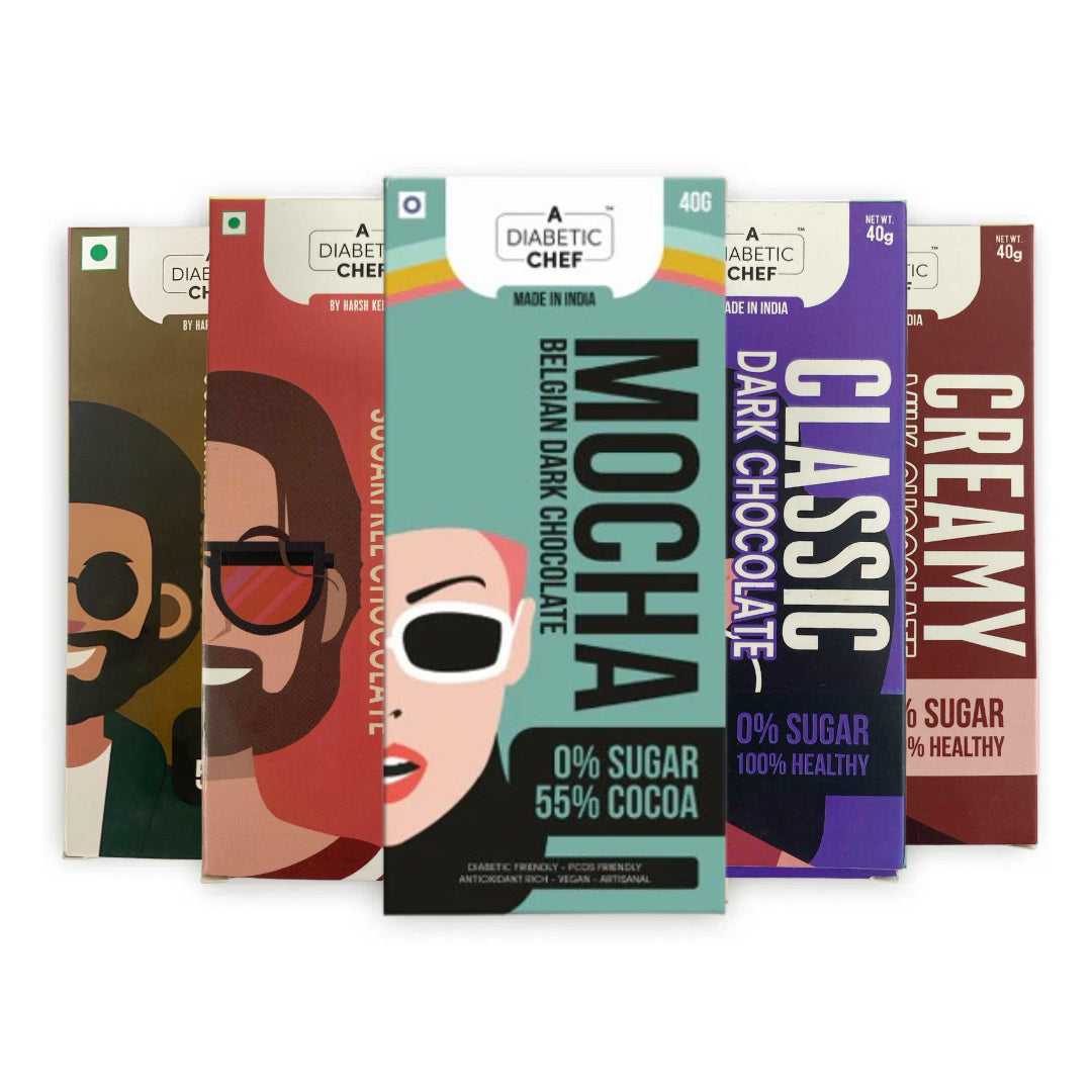 A Diabetic Chef's Assorted Dark Chocolates Pack of 5