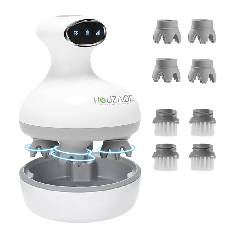 HOUZAIDE Electric Head Massager Vibration Machine for Hair Growth, Hair Fall Control, Face Cleaning