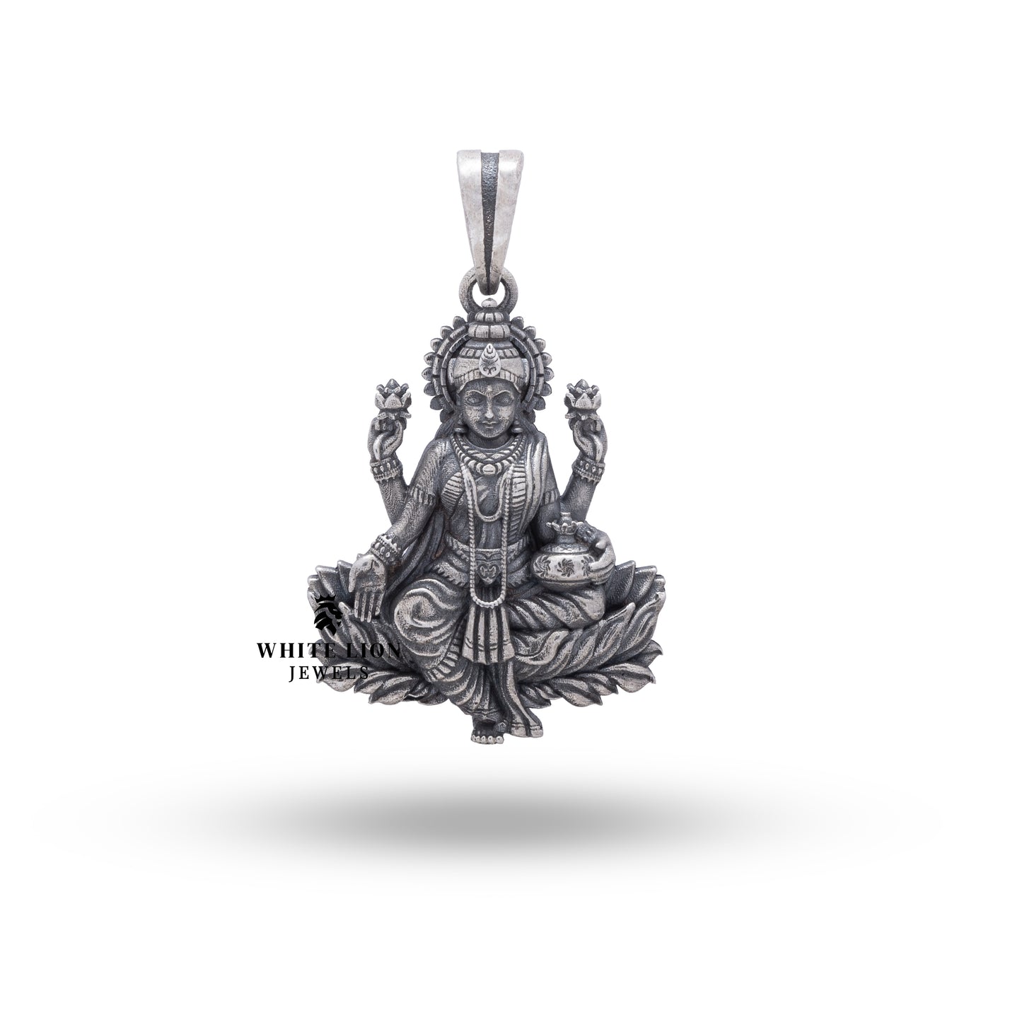 Goddess Laxmi 925 Sterling Silver Pendant