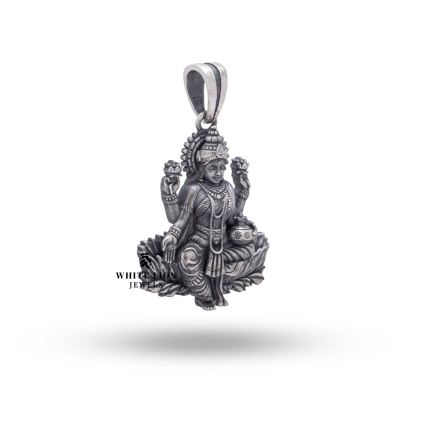 Goddess Laxmi 925 Sterling Silver Pendant
