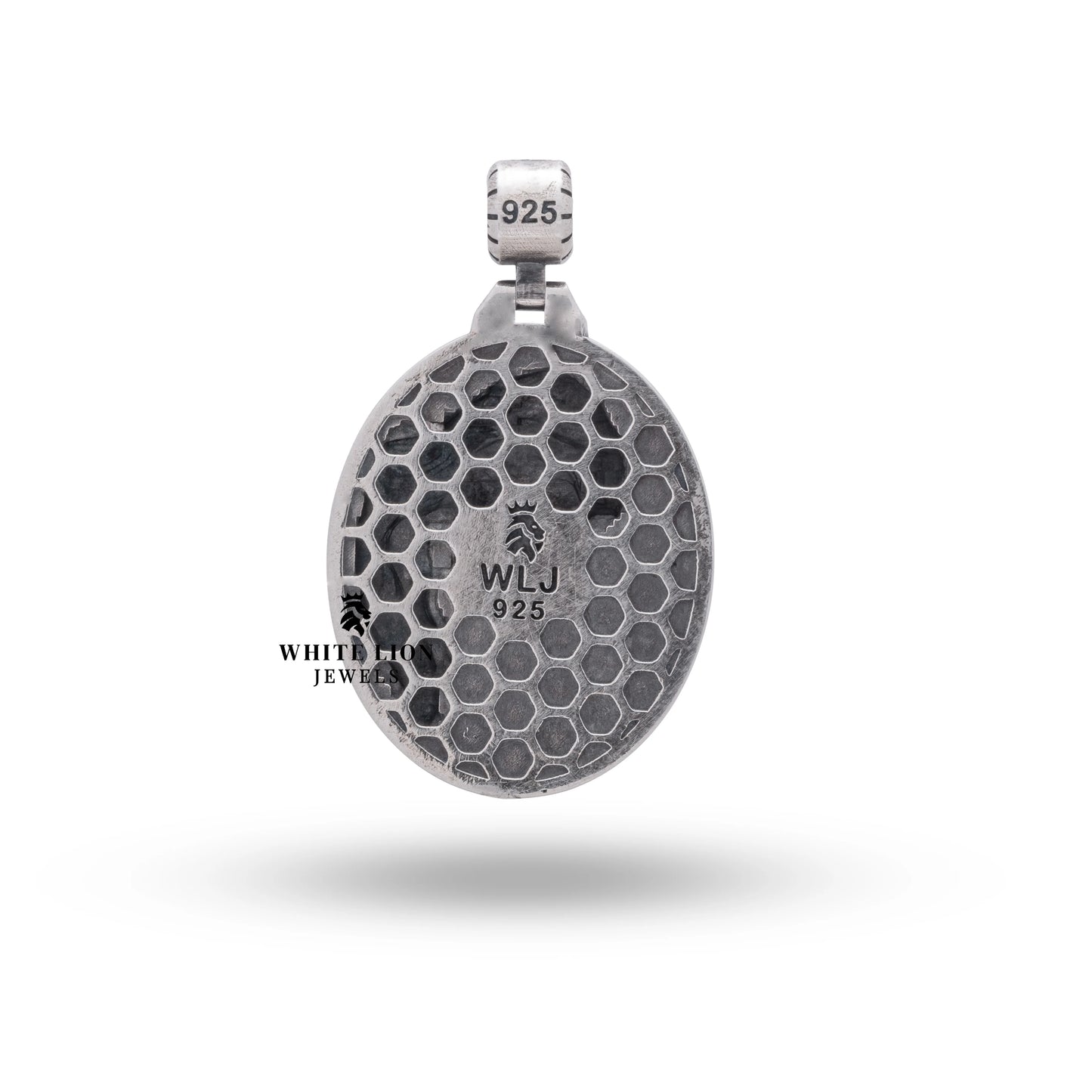 Jesus Face Rays 925 Sterling Silver Pendant