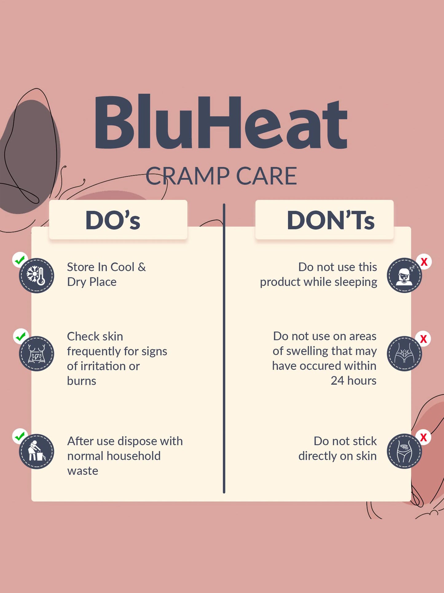BluHeat Cramp Care (Pack of 3 Patches)