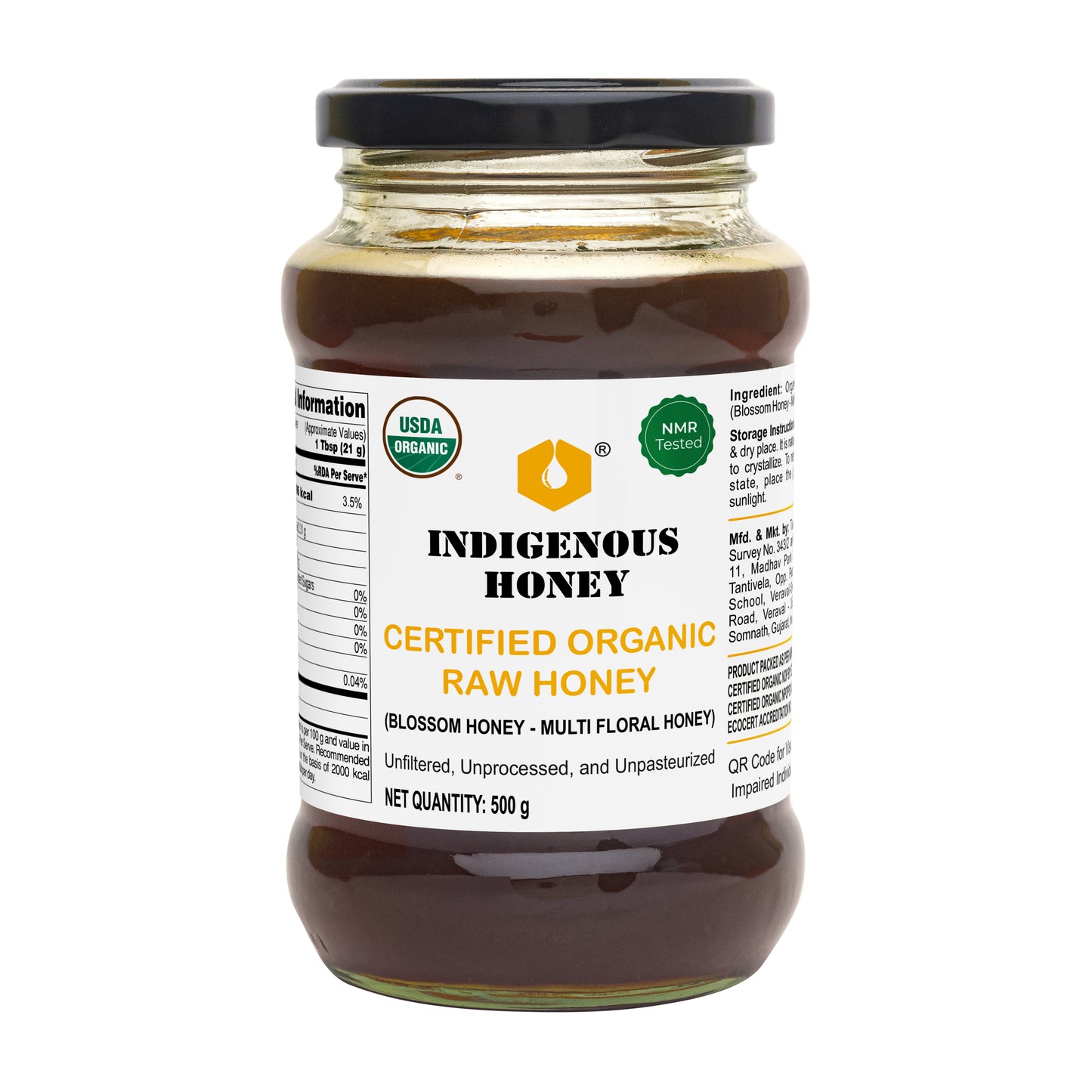 Indigenous Honey USDA Certified Organic Wild Honey