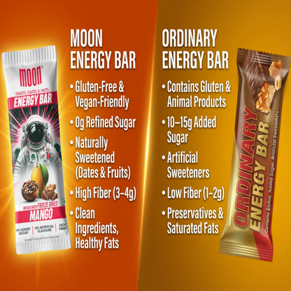 Moon Freeze Mango Energy Bars Pack of 6