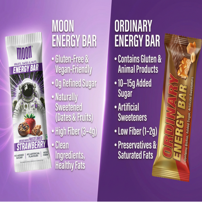 Moon Freeze Strawberry Energy Bars Pack of 6