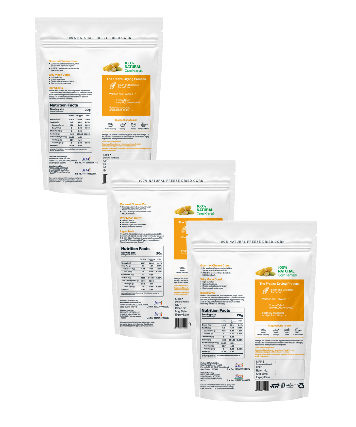 Moon Crispy Corn Gourmet Cheese