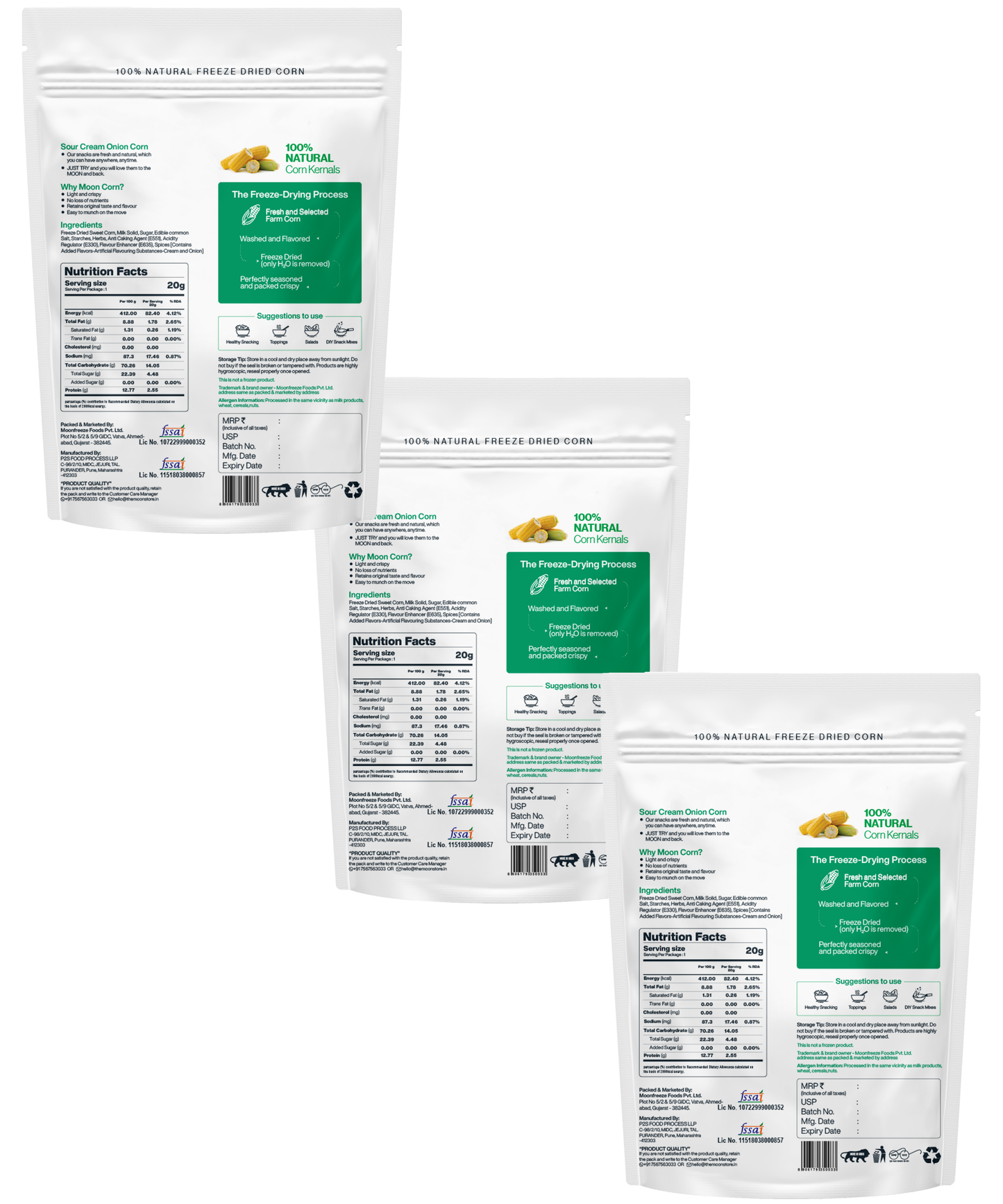 Moon Crispy Corn Sour Cream Onion