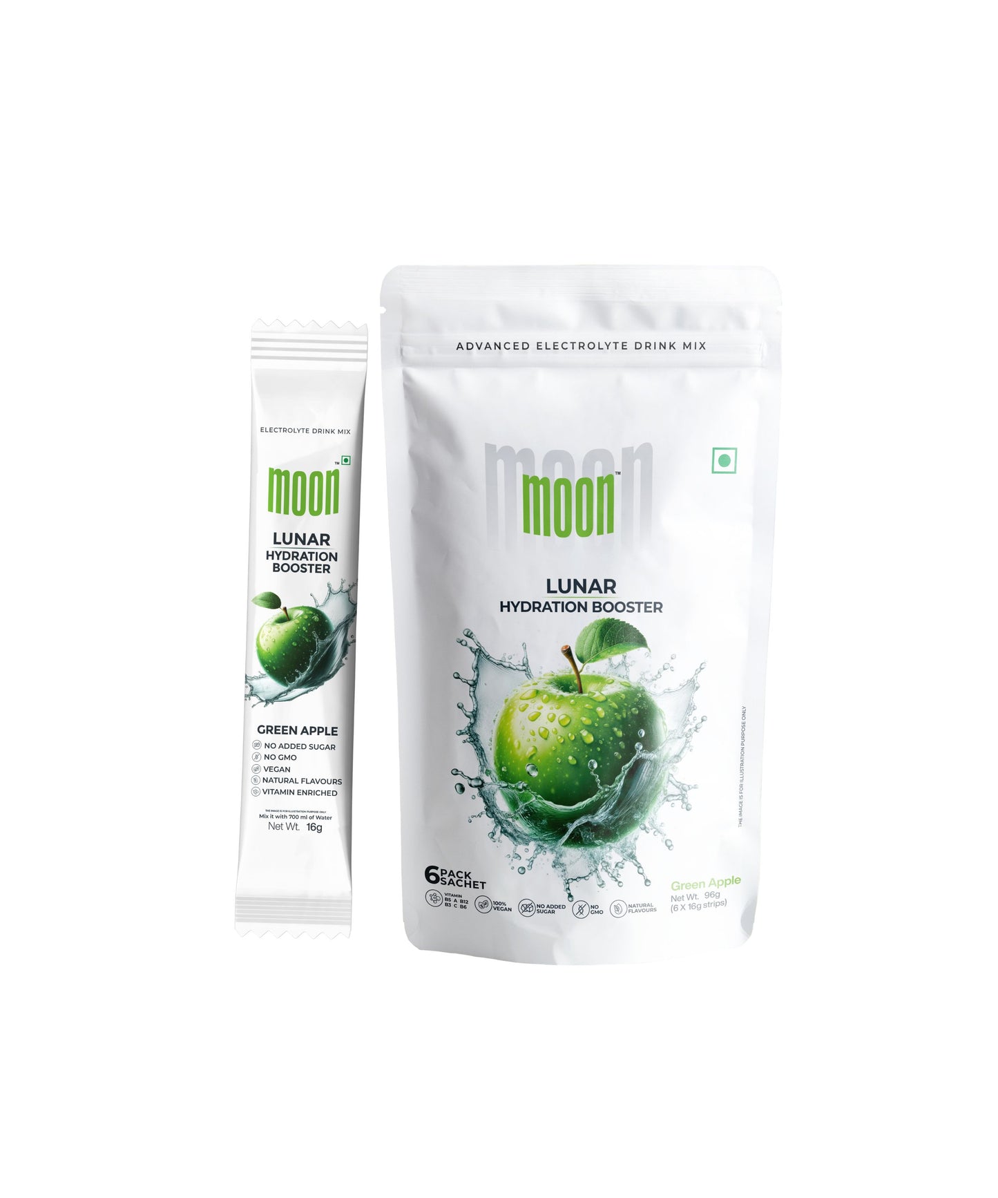 Moon Green Apple Lunar Hydration Booster Pack 6