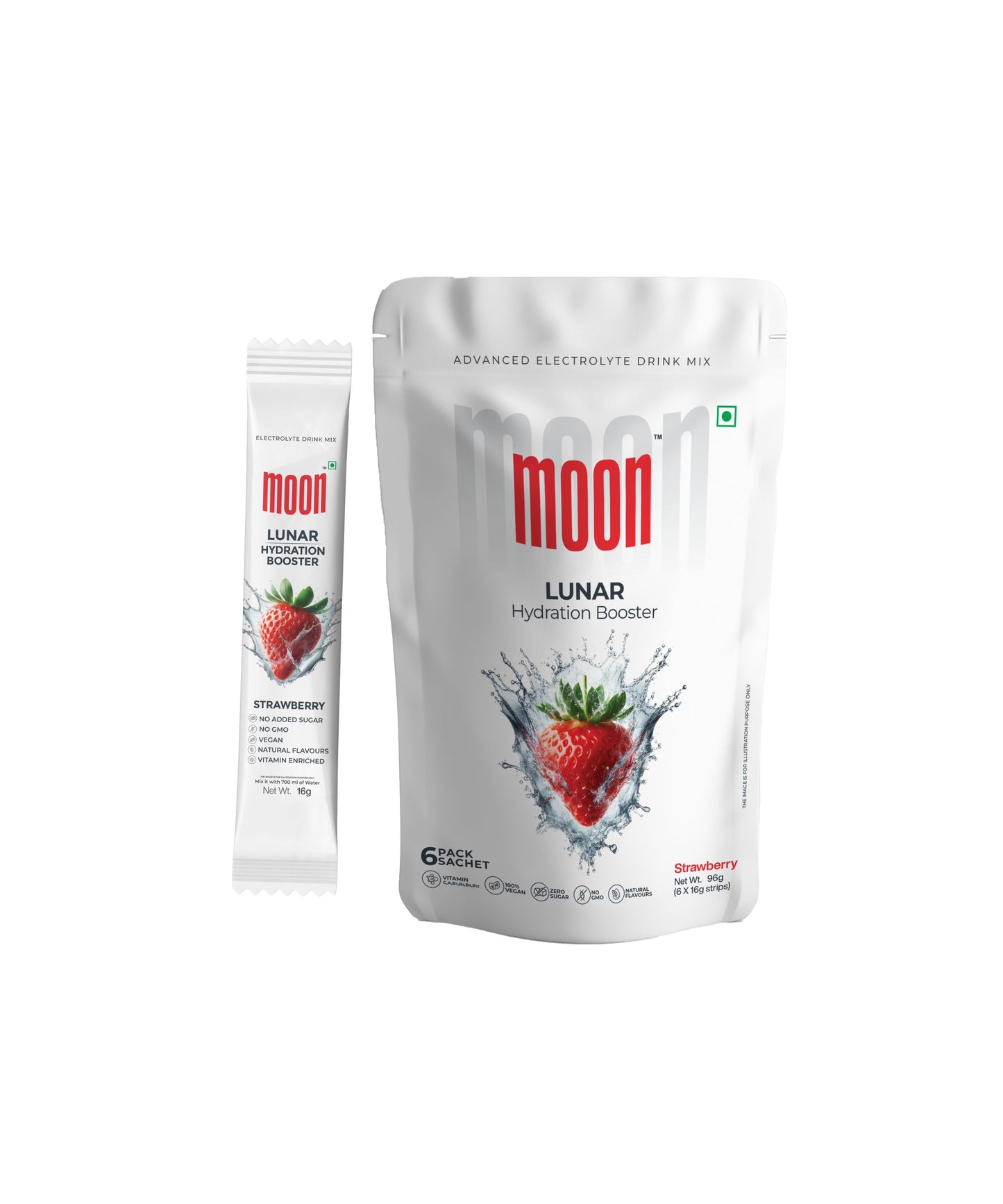 Moon Strawberry Lunar Hydration Booster Pack 6