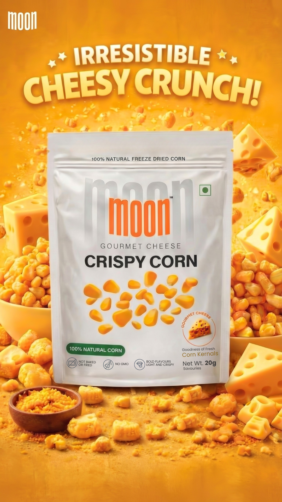 Moon Crispy Corn Gourmet Cheese