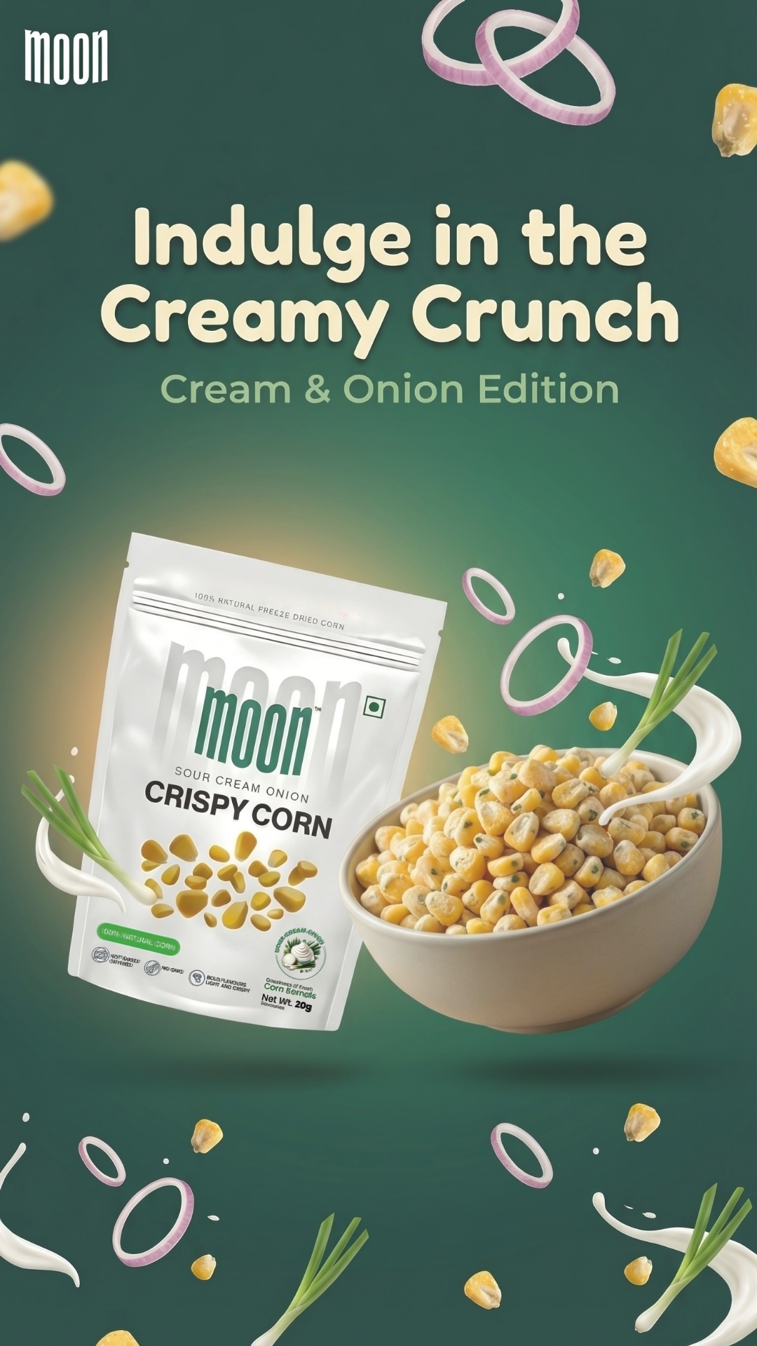 Moon Crispy Corn Sour Cream Onion