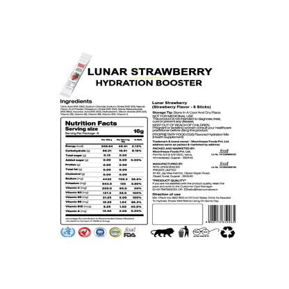 Moon Strawberry Lunar Hydration Booster Pack of 6