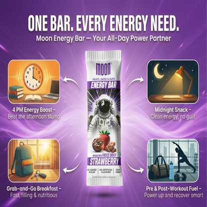 Moon Freeze Strawberry Energy Bars Pack of 6