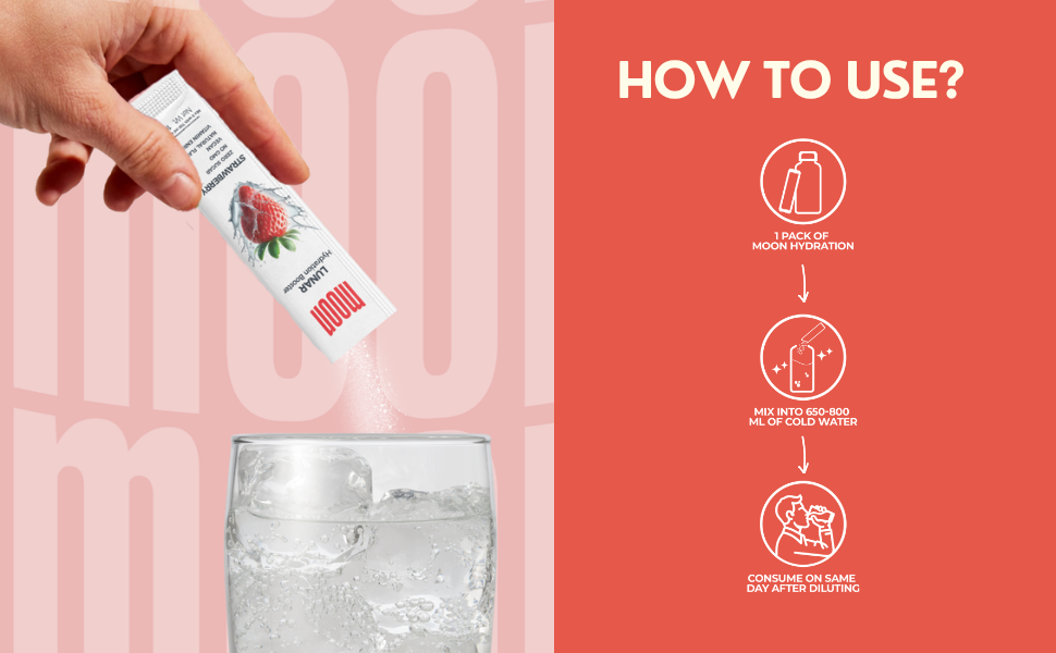 Moon Strawberry Lunar Hydration Booster Pack 6