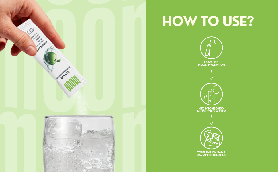 Moon Green Apple Lunar Hydration Booster Pack 6