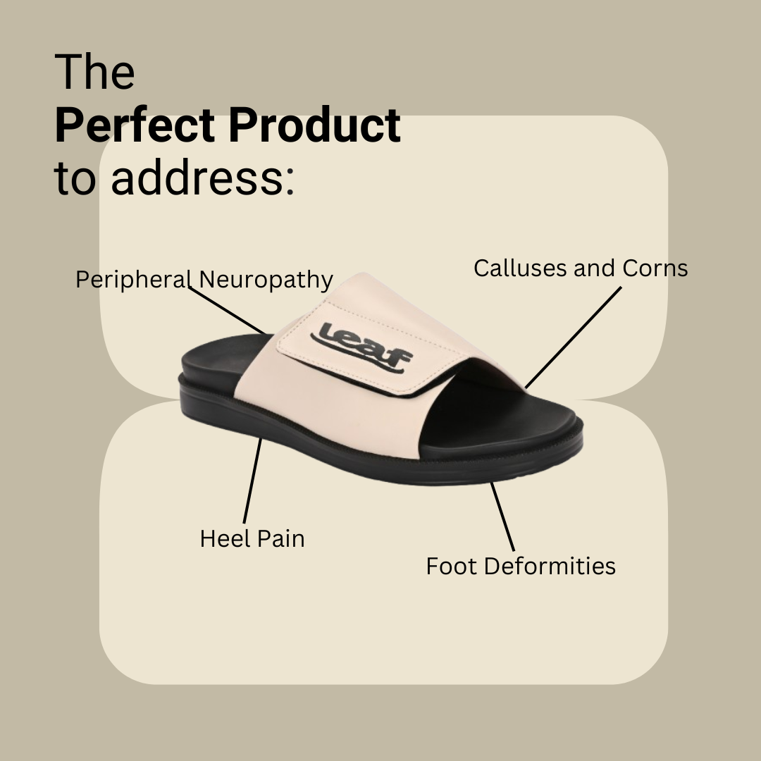 Leaf Ortho Diabetic Cushion care Anti-Friction Slippers - Unisex