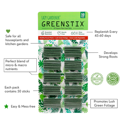 Lazy Gardener GreenStix - All Purpose Plant Food Sticks