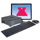 Mini PC with keyboard, mouse and monitor