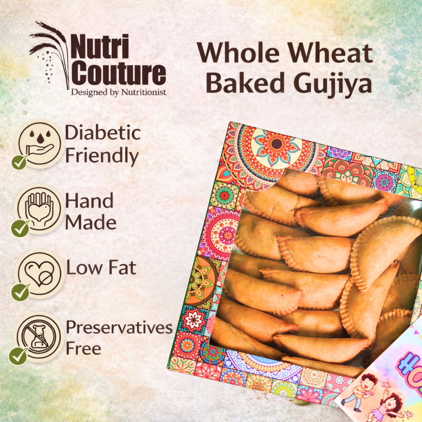 Nutri Couture Whole Wheat Baked Gujiya