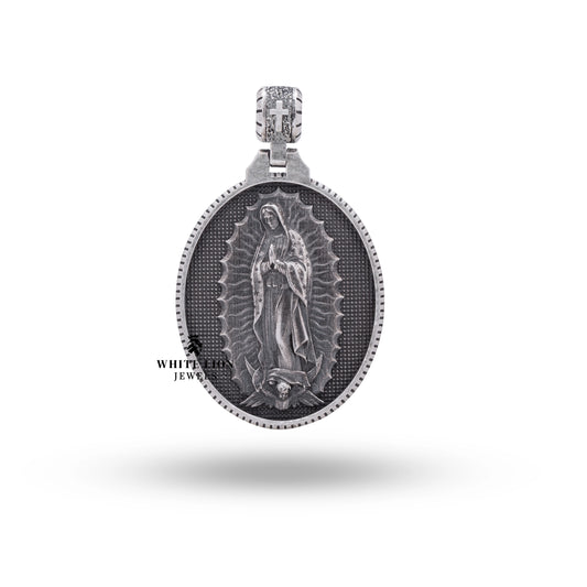 Virgin Mother Mary 925 Sterling Silver Pendant