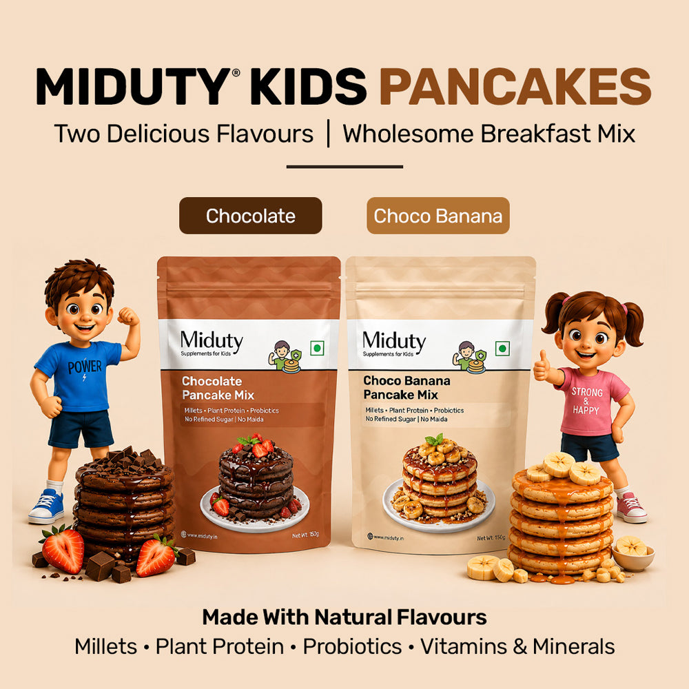Miduty Kids Pancake Mix - Choco Banana & Chocolate Flavour