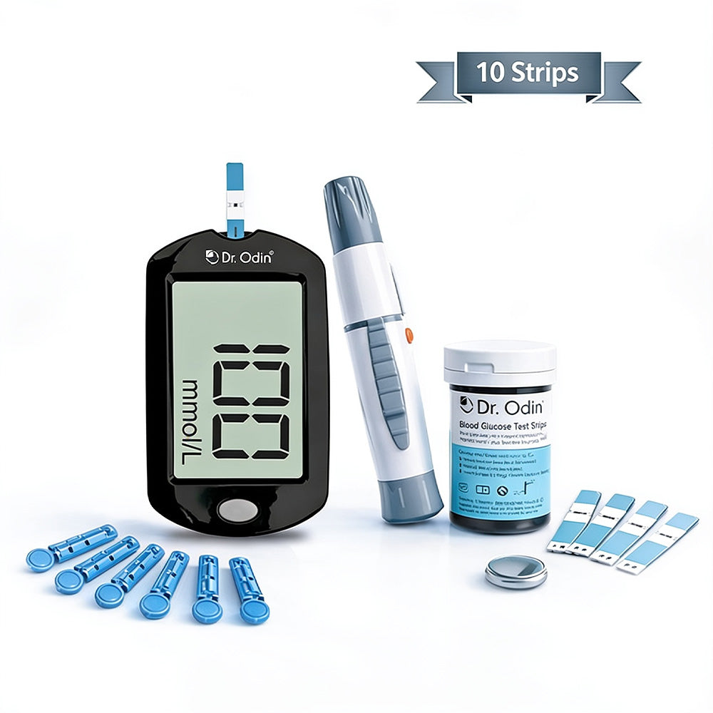 Dr. Odin Blood Glucose Monitoring System GDH-FAD Meter Kit (10strips)
