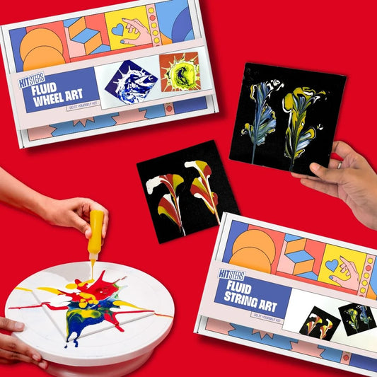 DIY COMBO : Fluid Wheel Art Kit & DIY Fluid String Art Kit