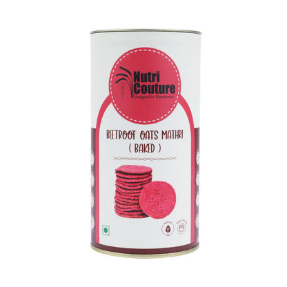 Nutri Couture Beetroot Oats Mathri - Baked