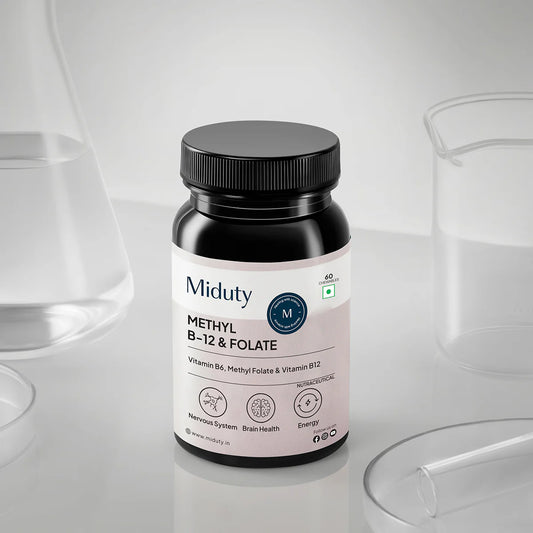 Miduty Vitamin B12 | Methyl B12, Folate & B6 Tablets | Chewable