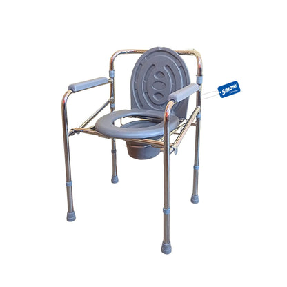 Simon’s Classic Foldable 3-in-1 Commode Chair, Raised toilet seat, Bed Side Commode for Elderly| Height Adjustable | Heavy Duty frame
