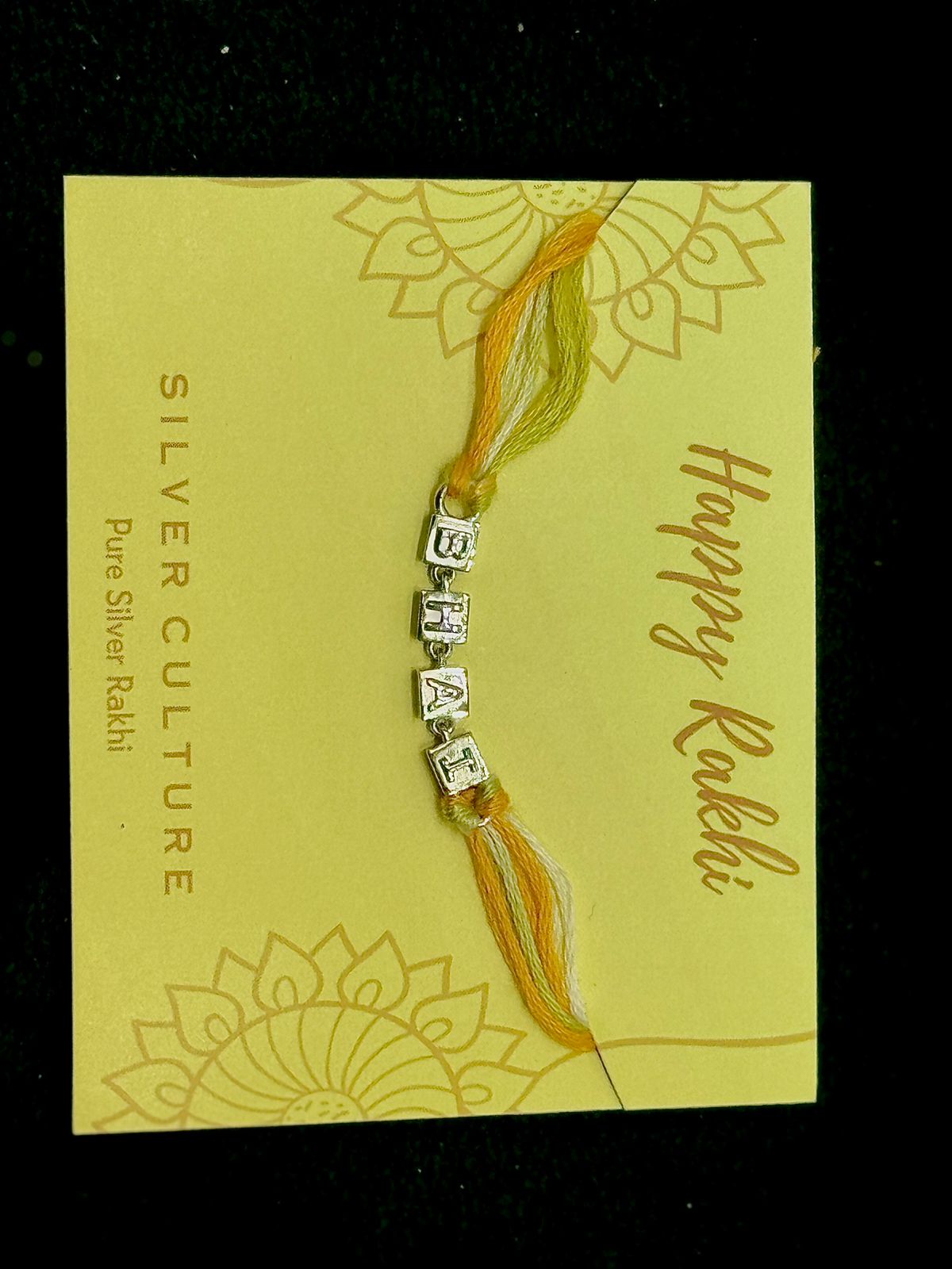 BHAI Pure Silver Rakhi – A Personal Touch to a Cherished Bond
