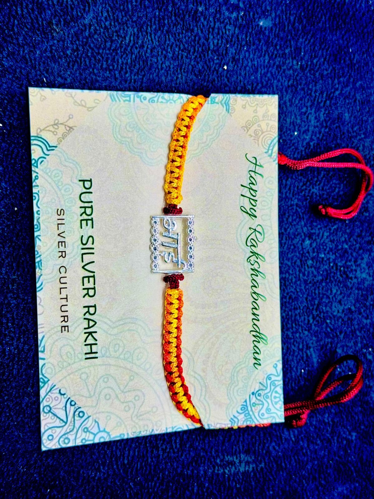 Shree Pure Silver Rakhi – A Radiant Blessing of Prosperity & Grace