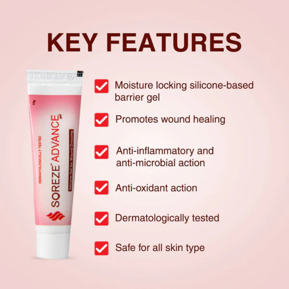 Soreze Advance Gel - For Treatment of Grade 1  & Grade 2 Bedsores
