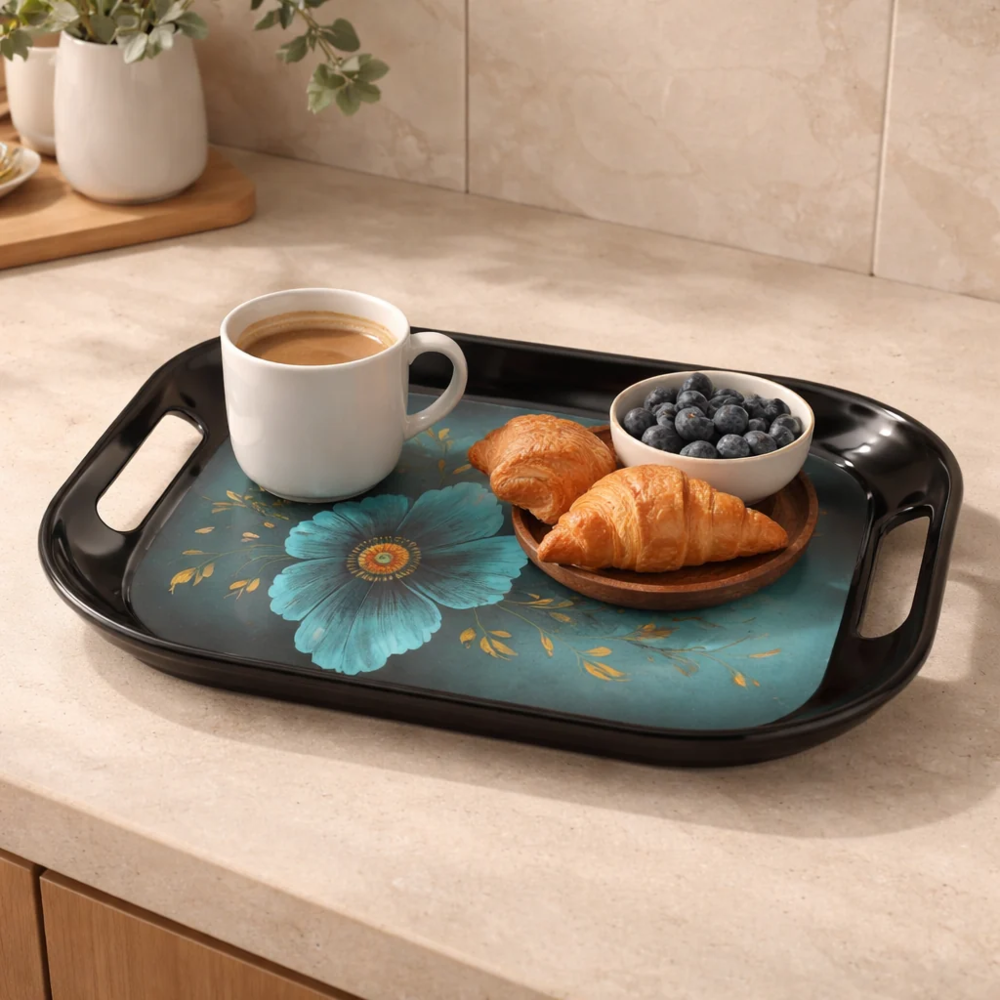Comfy Homes Durable Multi-Use Premium Printed Rectangular Melamine Serve Ware
