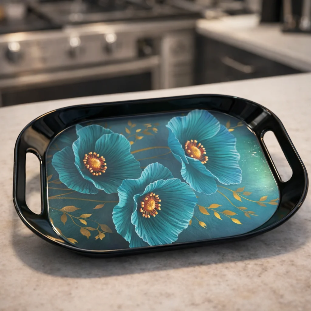 Comfy Homes Durable Multi-Use Premium Printed Rectangular Melamine Serve Ware