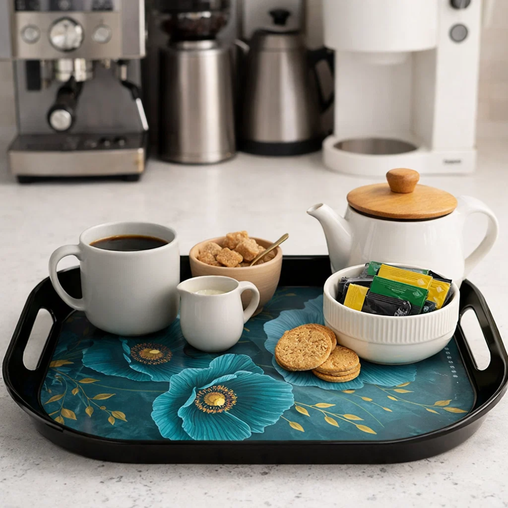 Comfy Homes Durable Multi-Use Premium Printed Rectangular Melamine Serve Ware