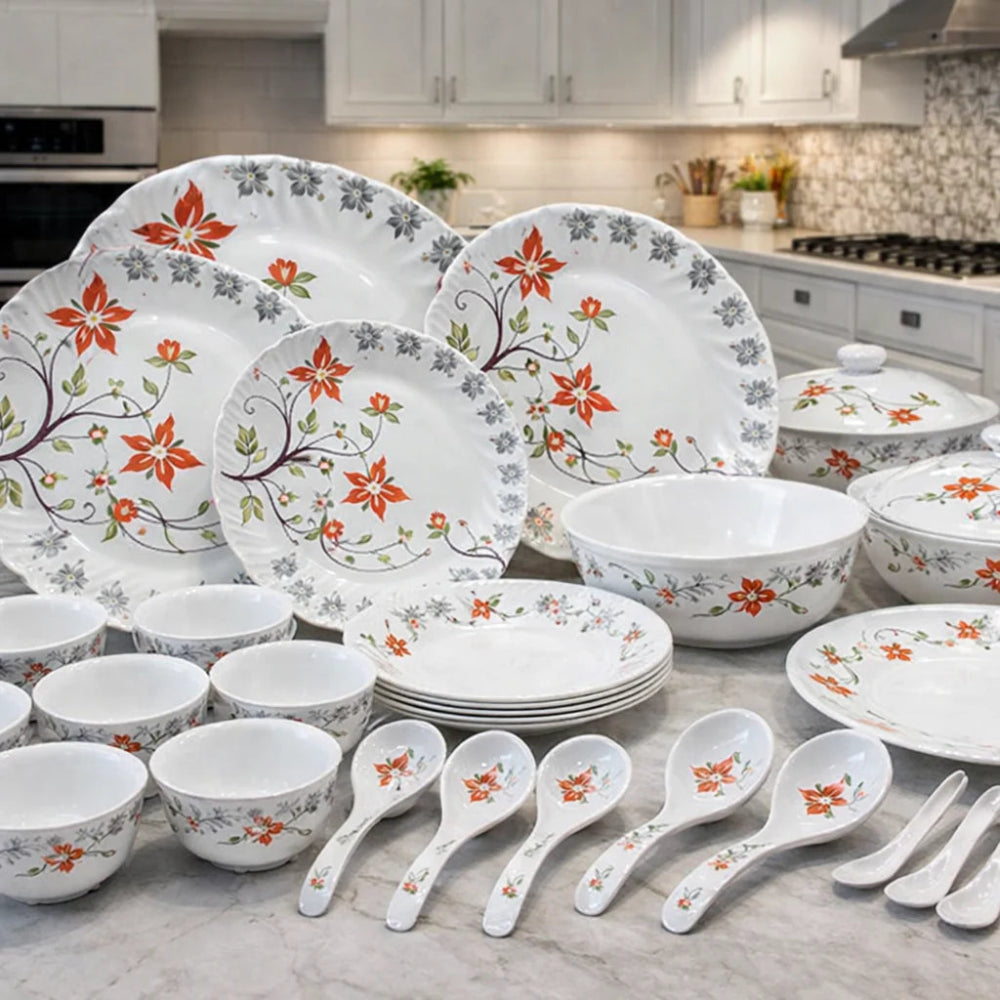 Comfy Homes Round Melamine 41 Pieces Dinner Set