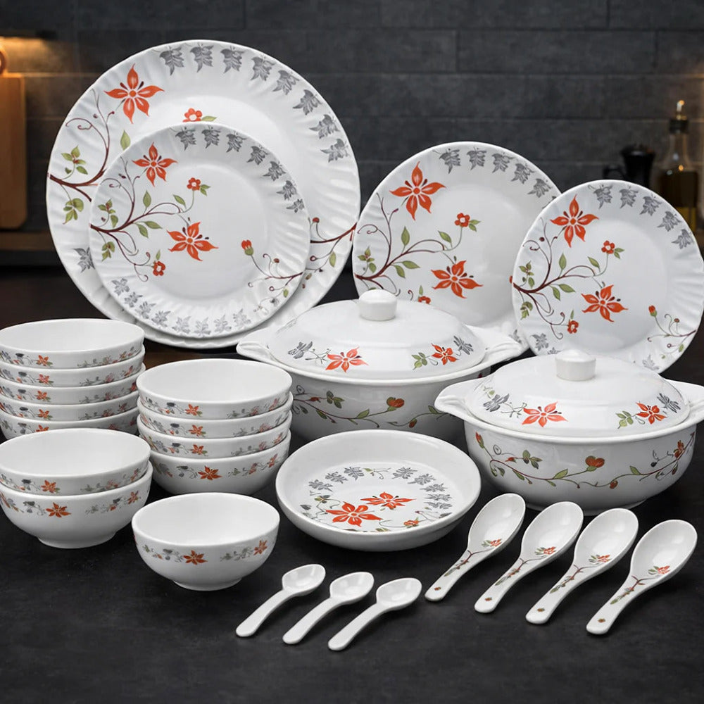 Comfy Homes Round Melamine 41 Pieces Dinner Set