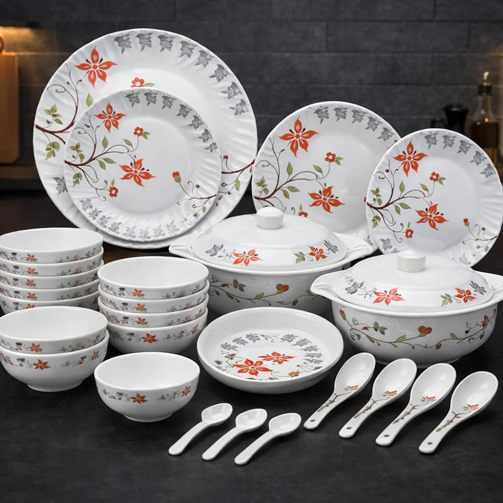 Comfy Homes Round Melamine 41 Pieces Dinner Set