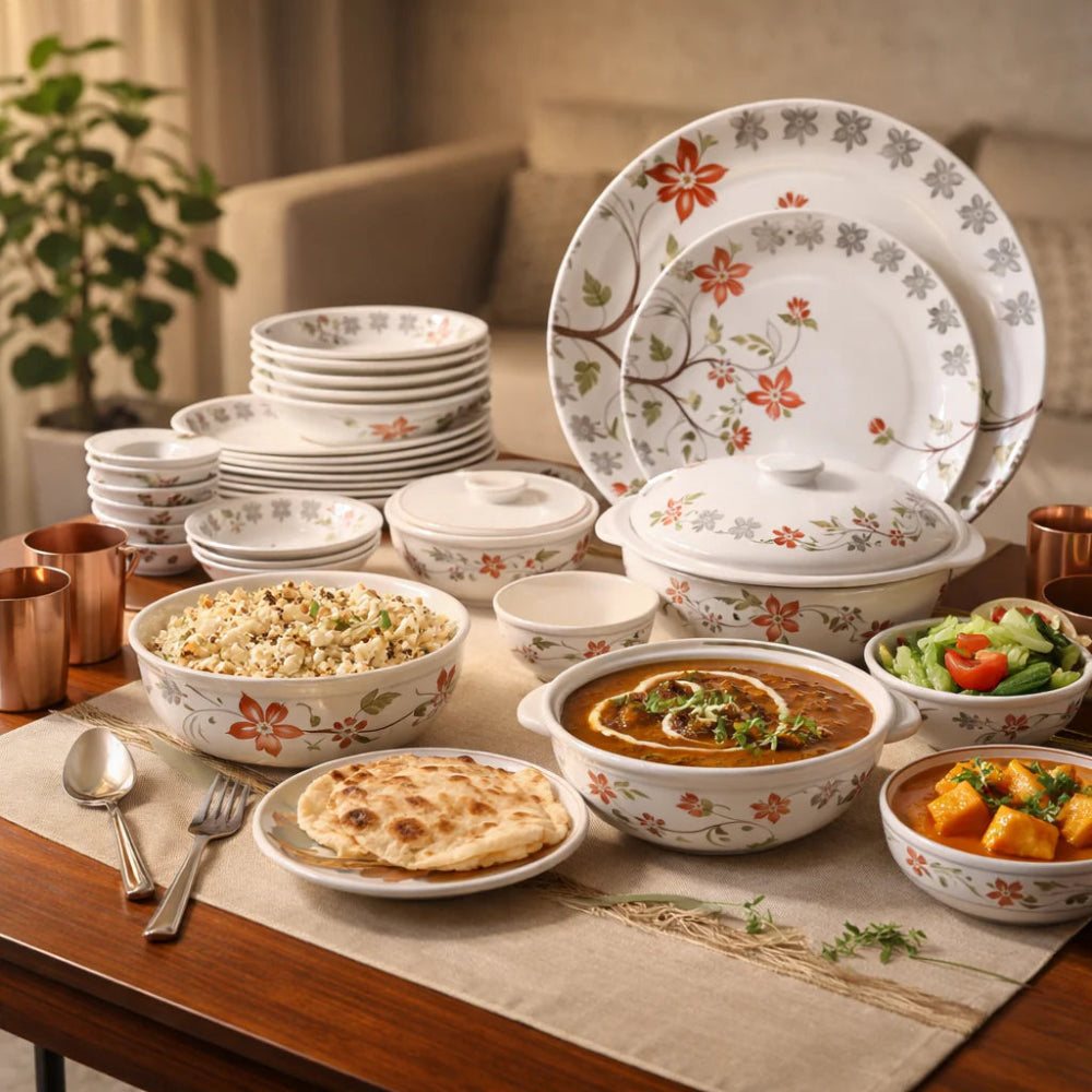 Comfy Homes Round Melamine 41 Pieces Dinner Set