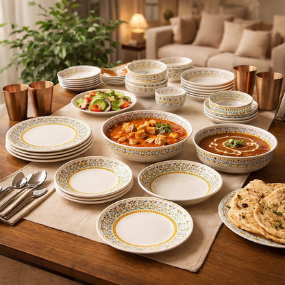 Comfy Homes Round Melamine 41 Pieces Dinner Set