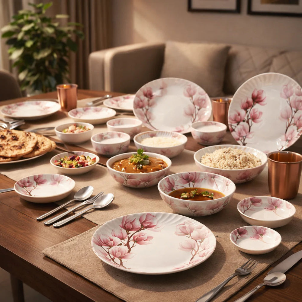 Comfy Homes Round Melamine 41 Pieces Dinner Set