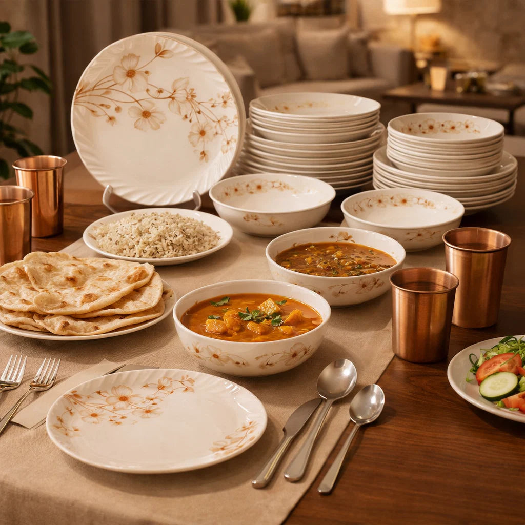 Comfy Homes Round Melamine 41 Pcs Dinner Set