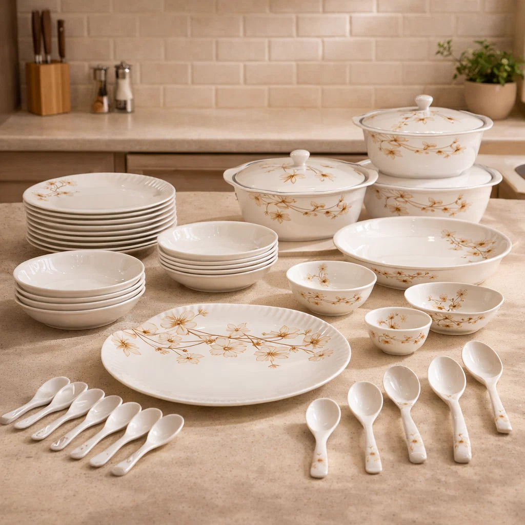 Comfy Homes Round Melamine 41 Pcs Dinner Set