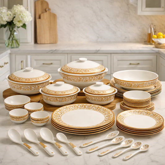 Comfy Homes Round Melamine 41 Pcs Dinner Set
