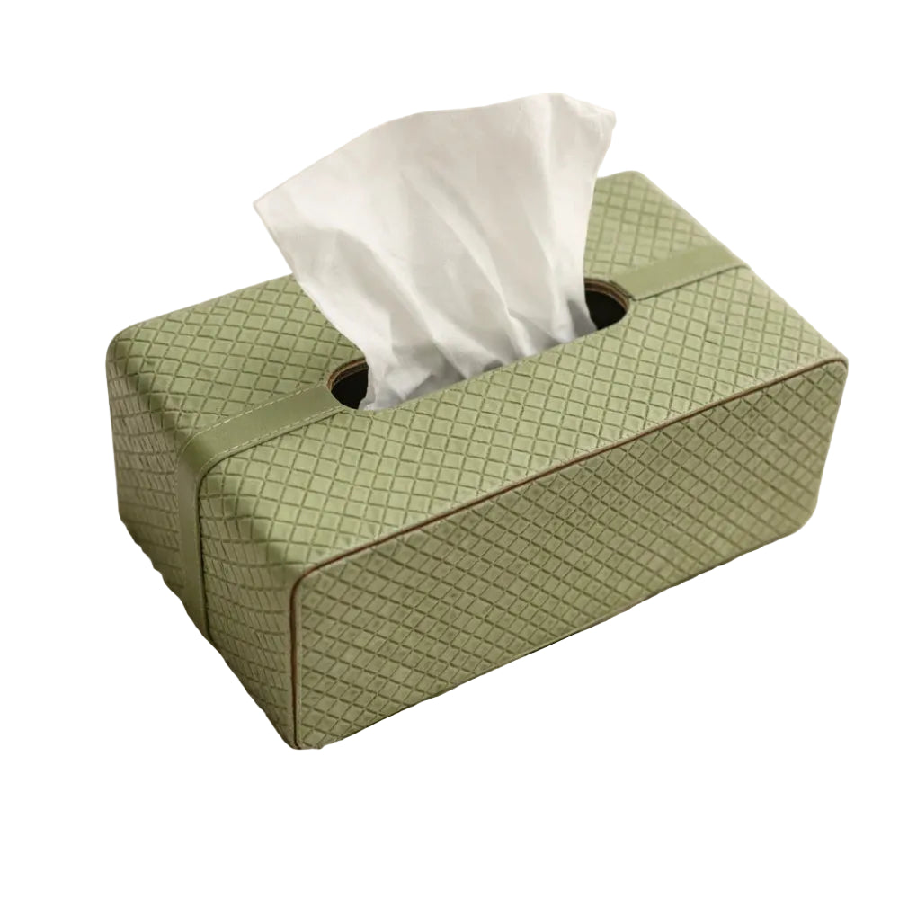 Comfy Homes The Sovereign Collection Premium Handcrafted Vegan Leather Tissue Box Cover