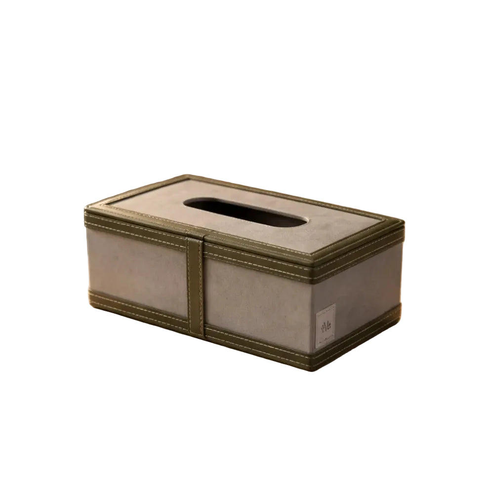 Comfy Homes The Sovereign Collection Premium Handcrafted Vegan Leather Tissue Box Cover