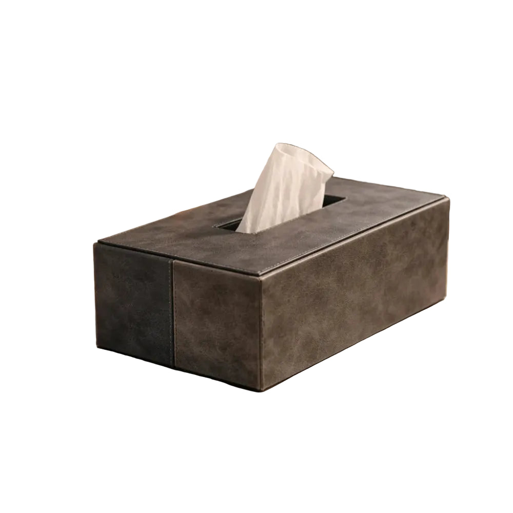 Comfy Homes The Sovereign Collection Premium Handcrafted Vegan Leather Tissue Box Cover