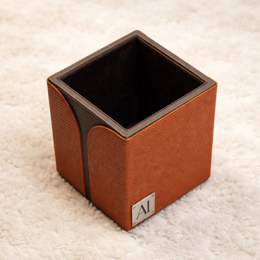 Comfy Homes The Sovereign Collection: Classic Single-Slot Vegan Leather Pen Cup