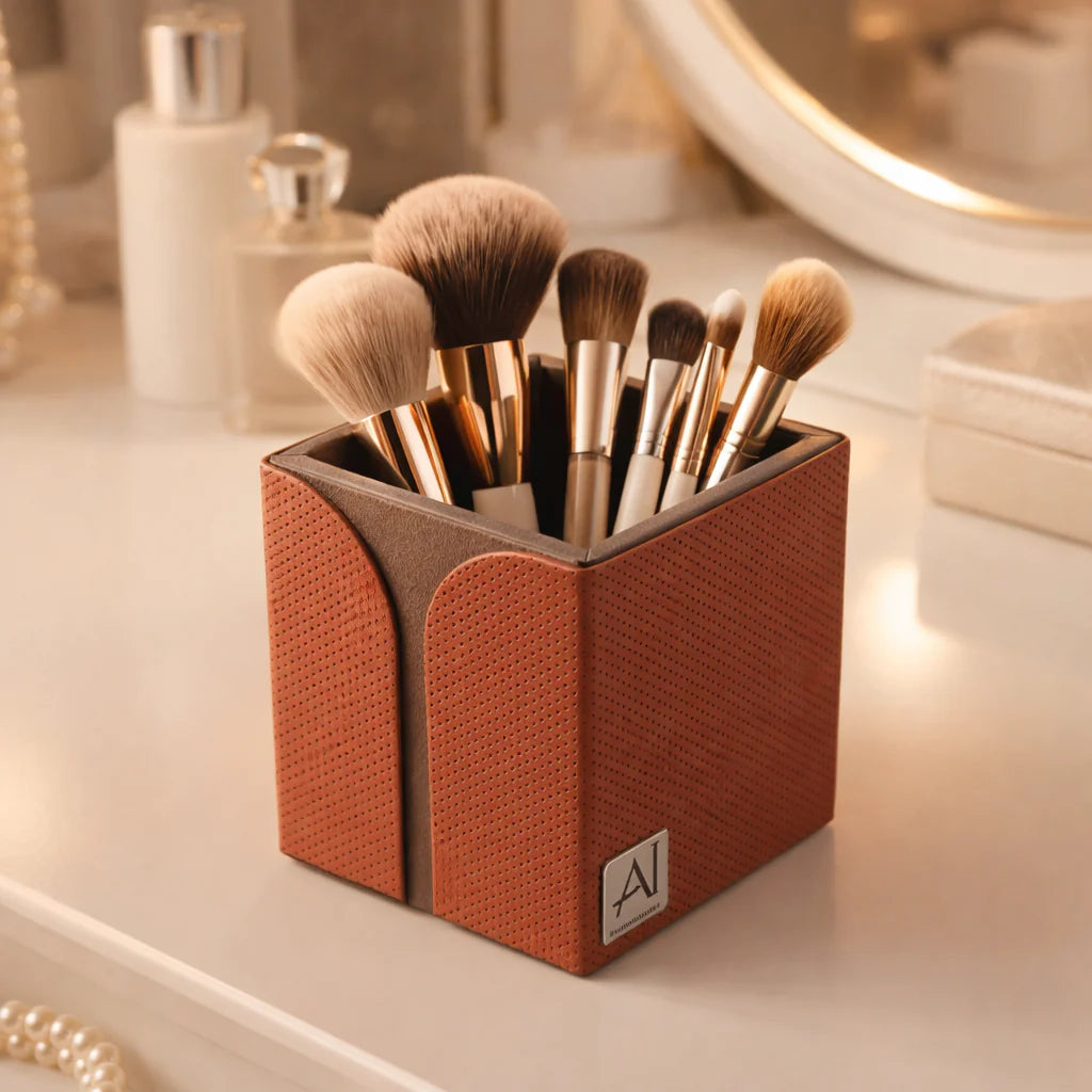 Comfy Homes The Sovereign Collection: Classic Single-Slot Vegan Leather Pen Cup